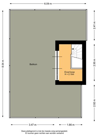 Floorplan - Rodenrijselaan 16b, 3037 XE Rotterdam